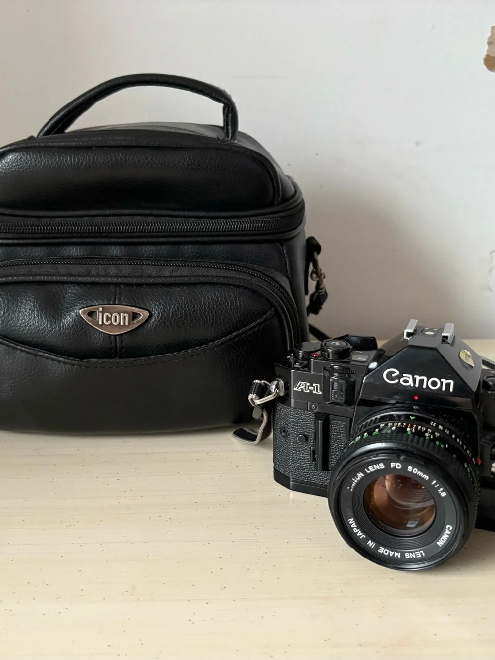 Canon A-1 35mm Film Camera with Canon FD 50mm f/1.8 Lens
